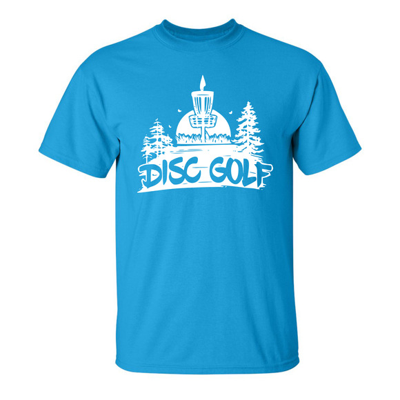 Disc Golf T Shirt DISCGOLF SUNSET Discgolfer Discgolfing Shirt - Picture 1 of 16